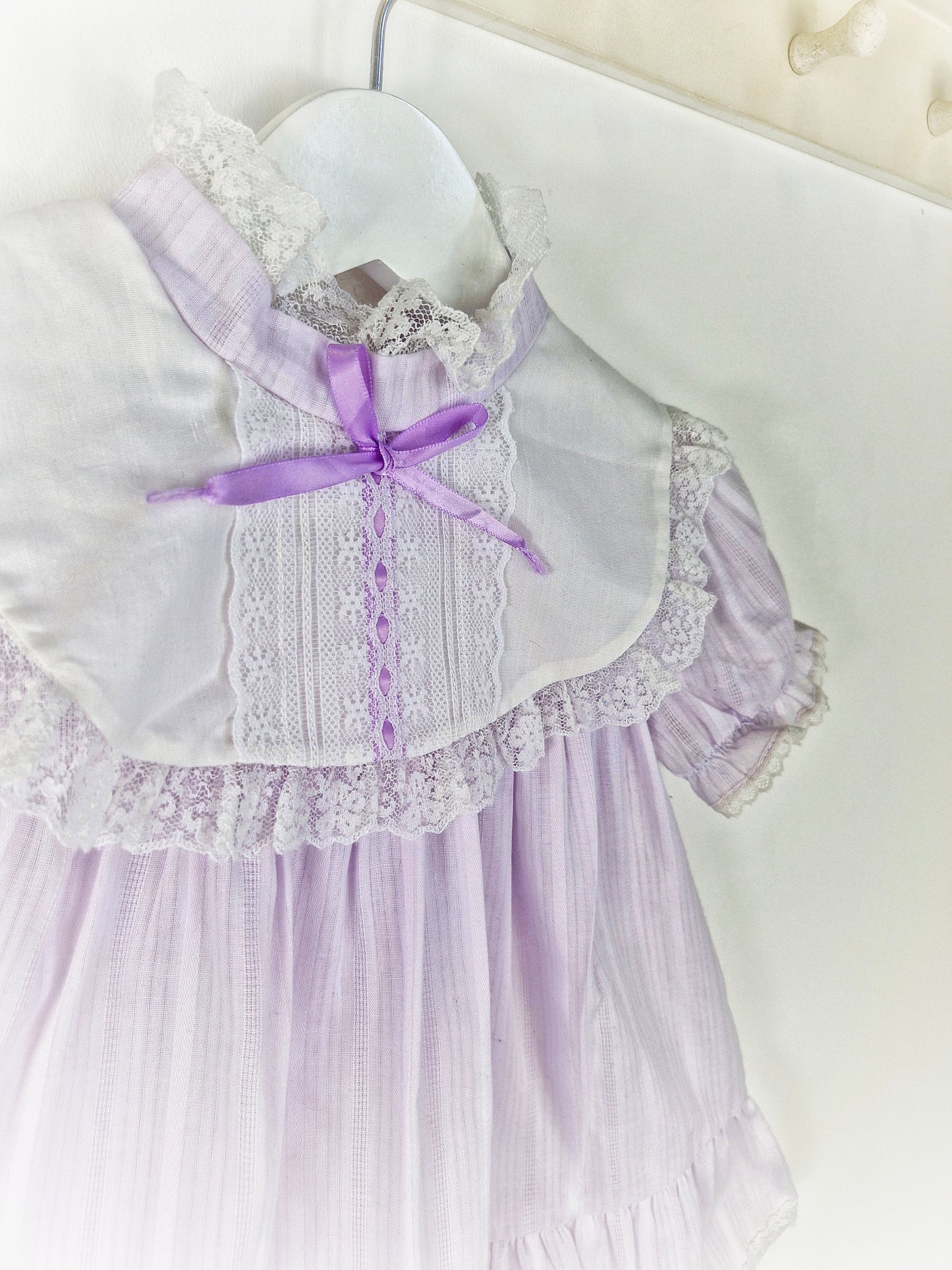 18-24 months lilac Toddle Time dress with white lace details