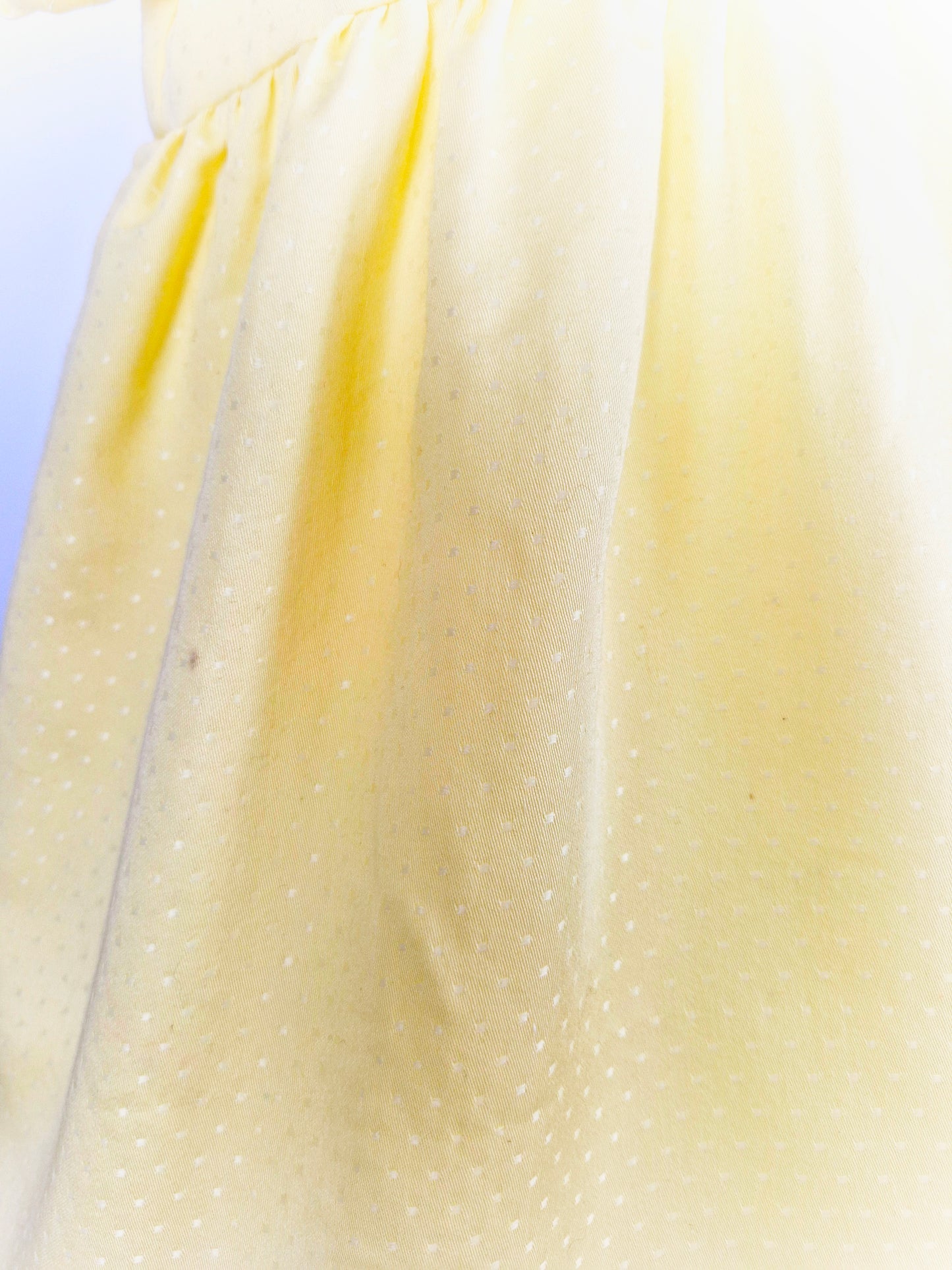 5 years. Vintage Lemon dress with smocked, embroidered details on collar