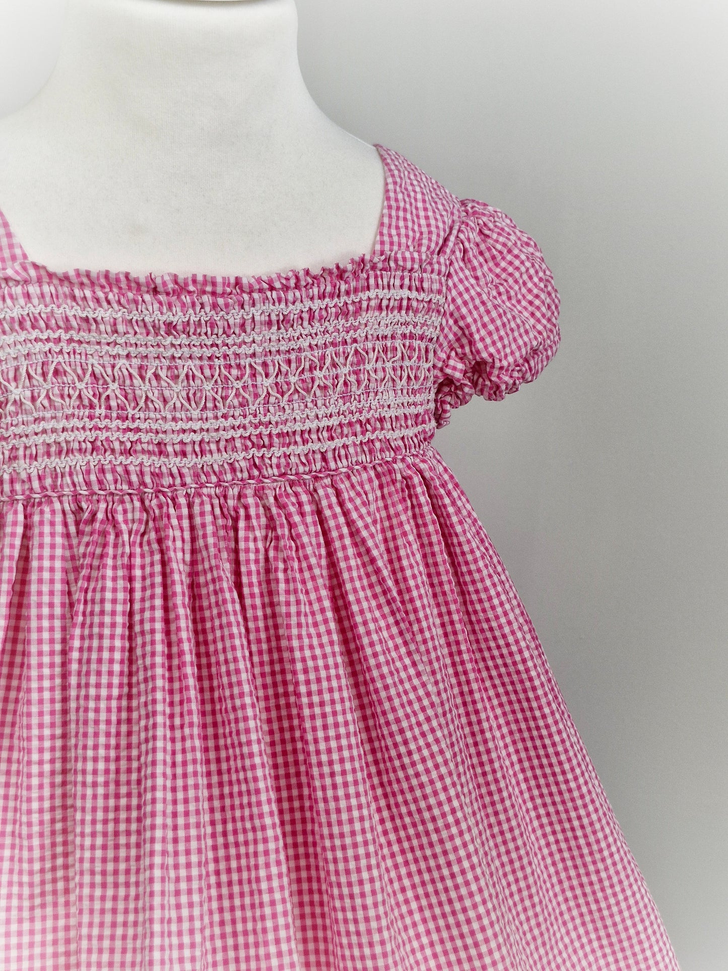 3 years. Pink and white gingham Ralph Lauren dress with white smocking