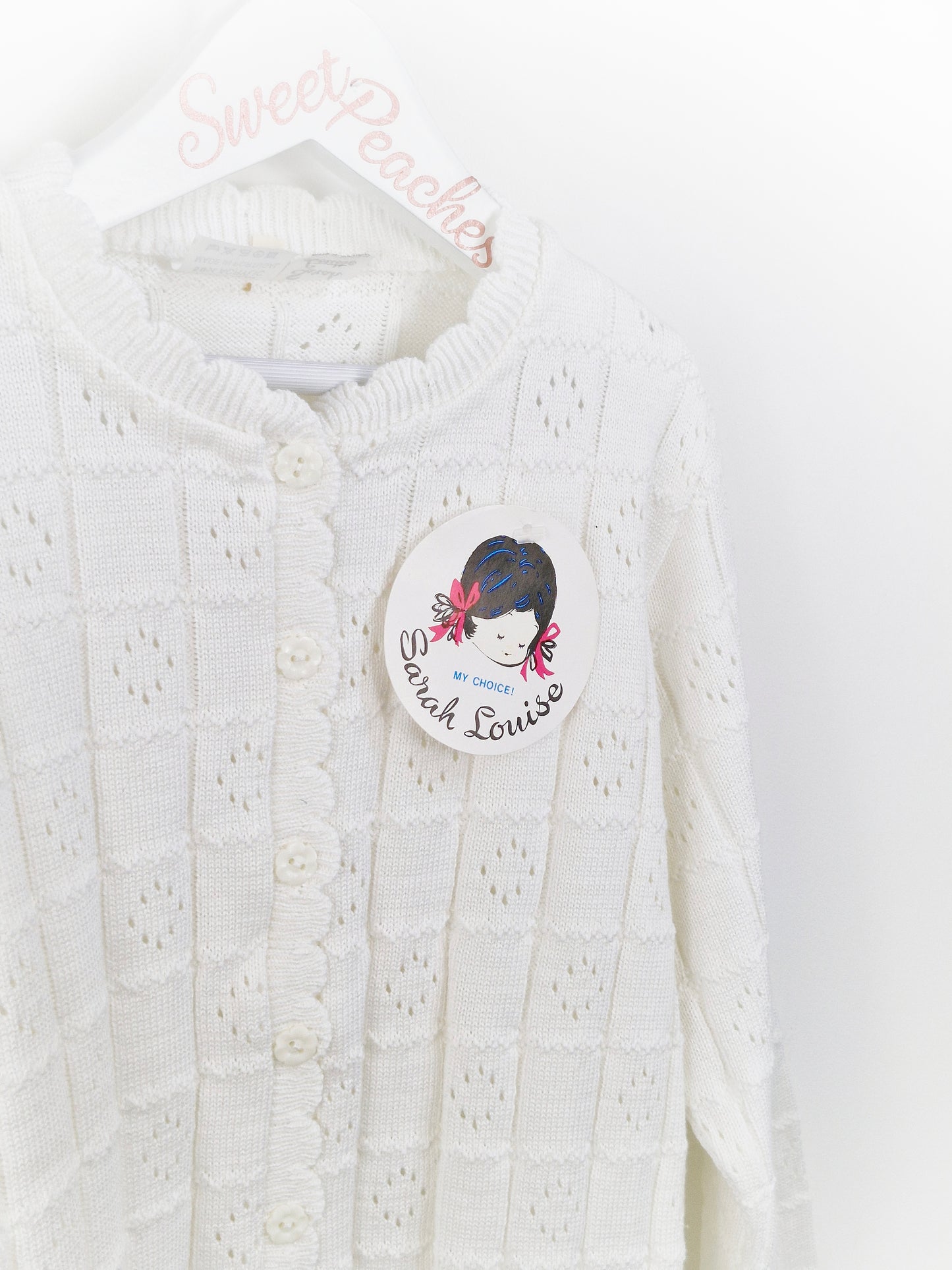 5-6 years vintage Sarah Louise cardigan, still with tags
