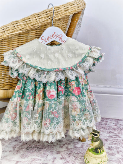 6 months. Sweet Liberty floral dress with stunning details