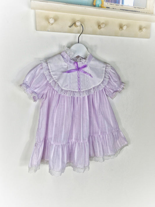 18-24 months lilac Toddle Time dress with white lace details