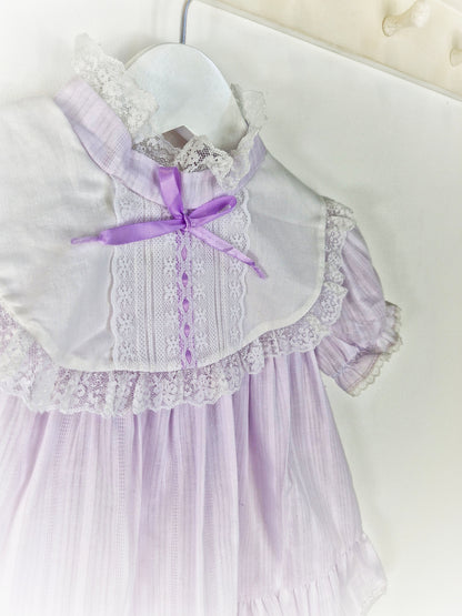 18-24 months lilac Toddle Time dress with white lace details