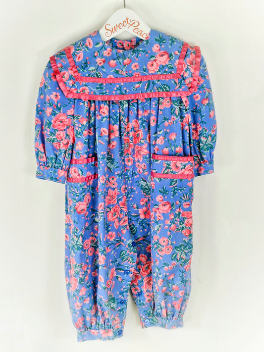 18 months. Floral vintage dress with pink details