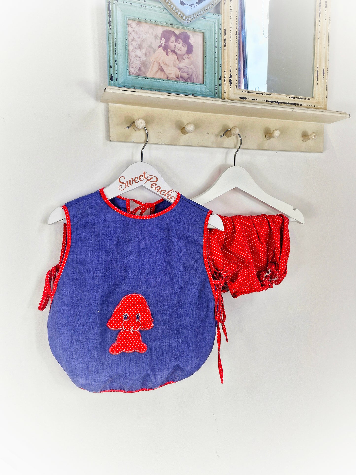 6-12 months. Two piece handmade set