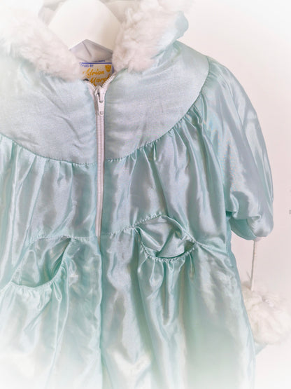 12-18 months. Vintage Adrian Marsh padded snowsuit with mittens