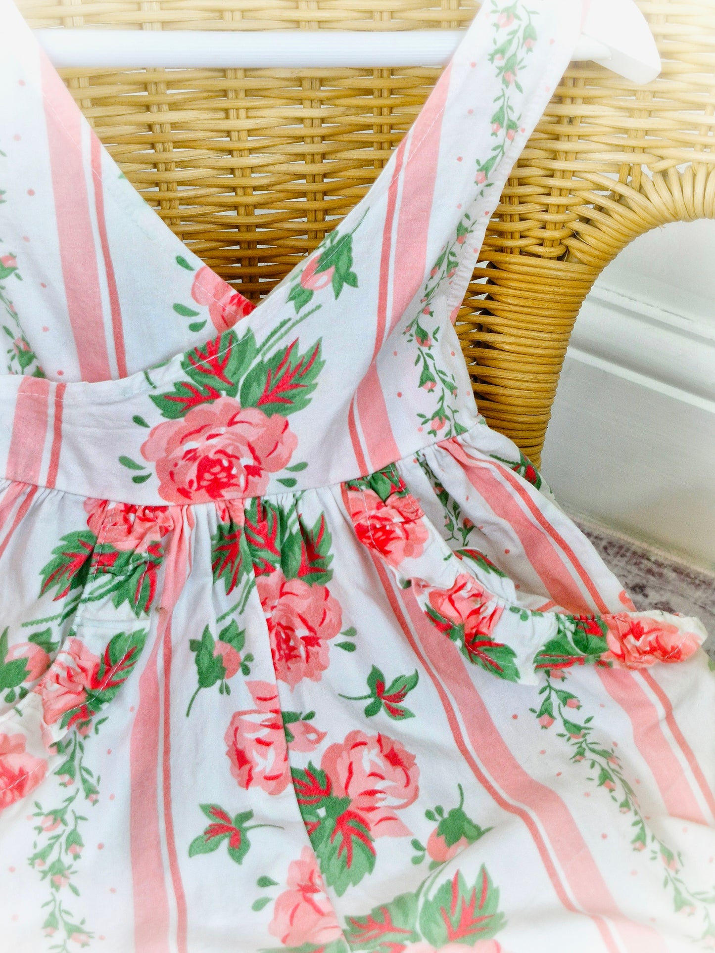 12 months. White floral vintage short romper