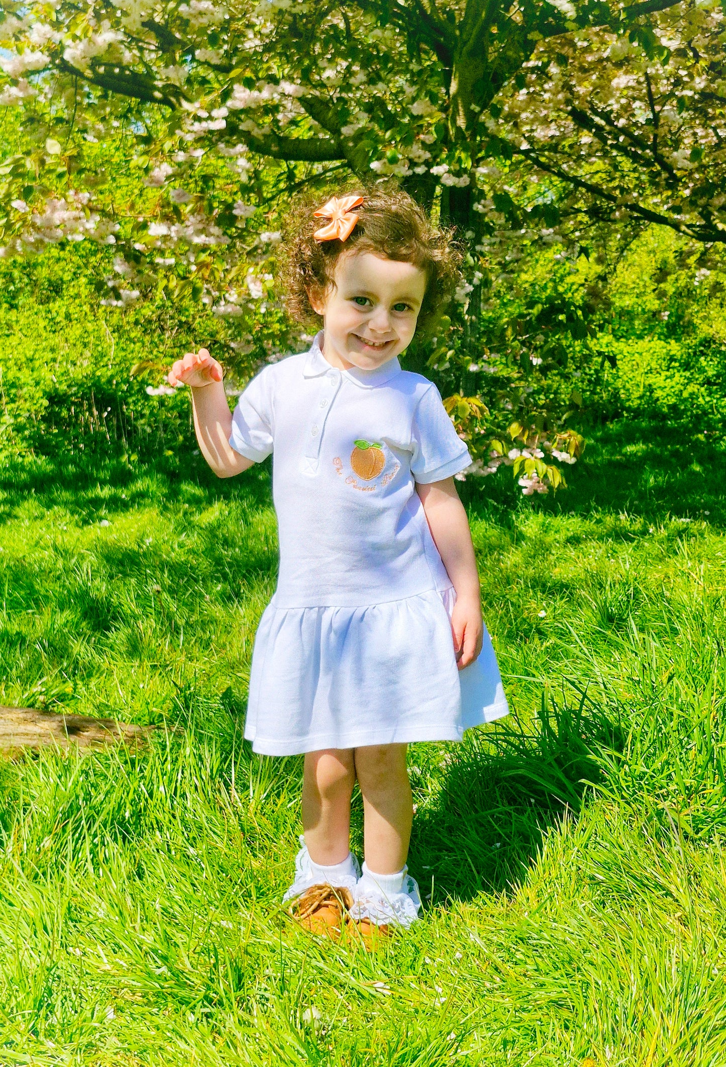 The sweetest peach polo dress