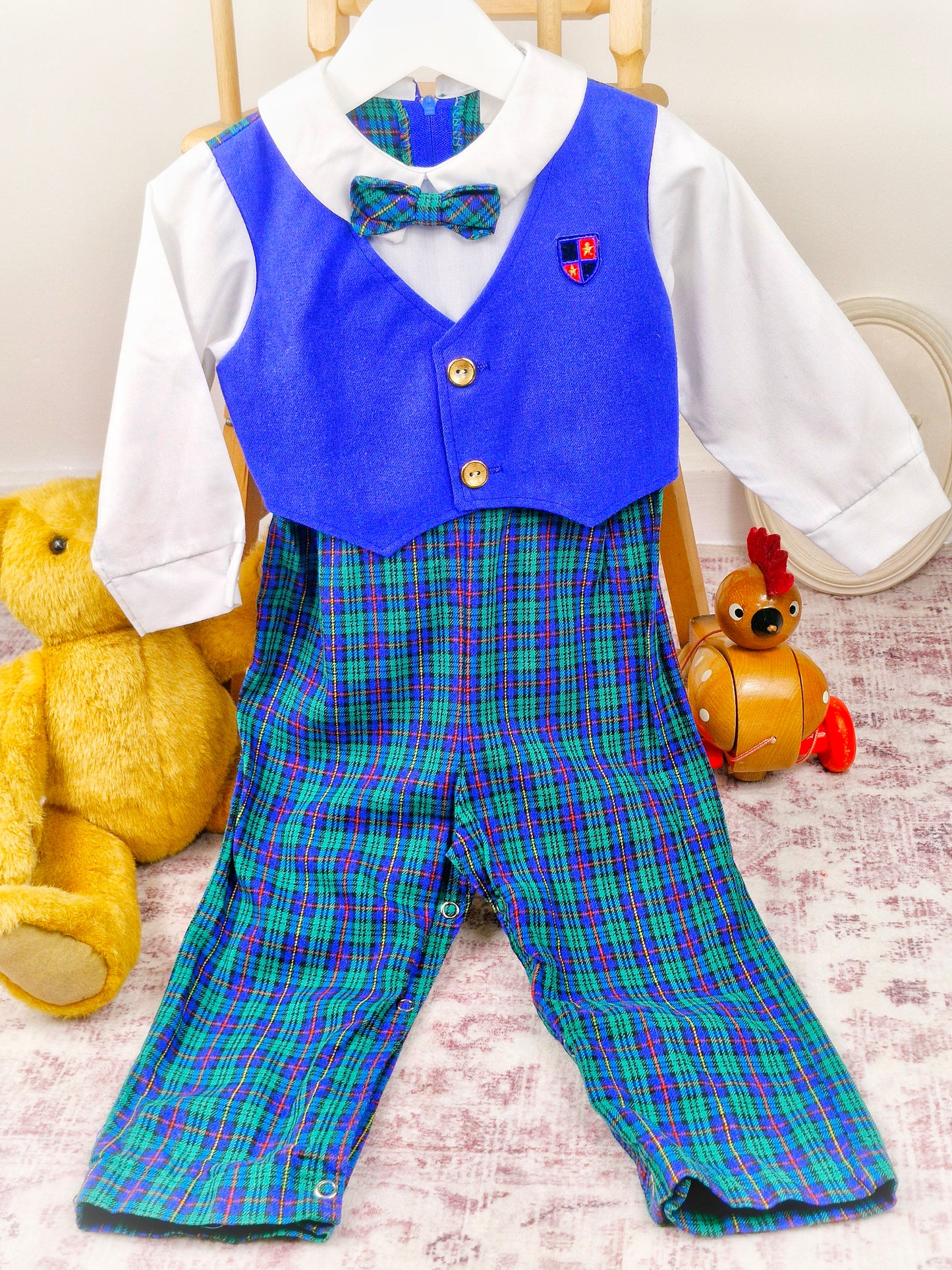 12-18 months. Vintage boys romper from New Goodies