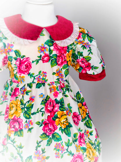 4 years. Autumnal floral vintage dress by Rachels Kids