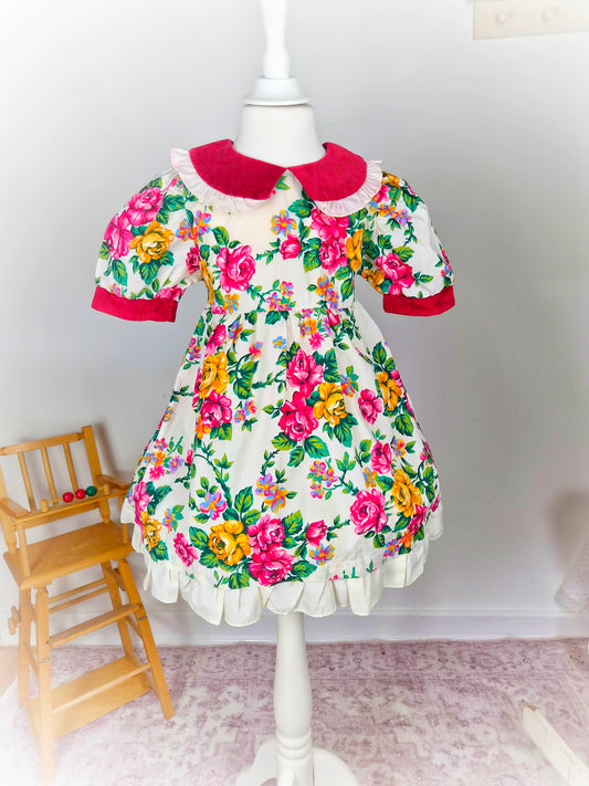 4 years. Autumnal floral vintage dress by Rachels Kids